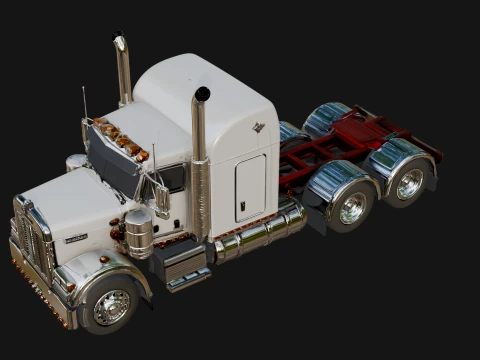 Semi Truck Model Design 3 - 3D Print Model 3D Print Model