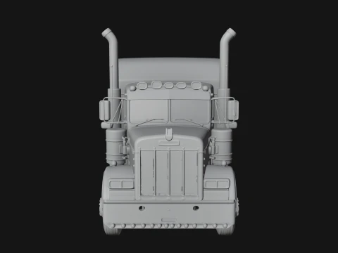 Semi Truck Model Design 3 - 3D Print Model 3D Print Model
