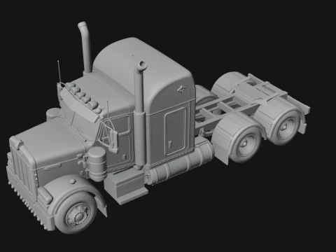Semi Truck Model Design 3 - 3D Print Model 3D Print Model
