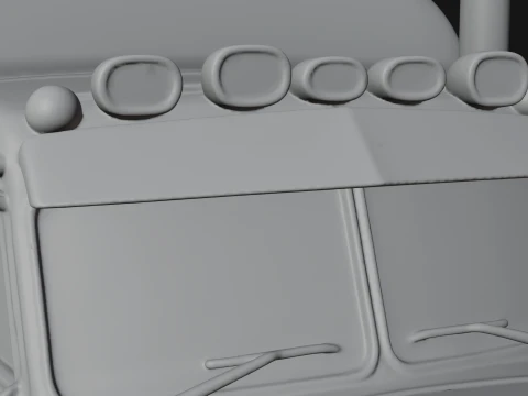 Semi Truck Model Design 3 - 3D Print Model 3D Print Model