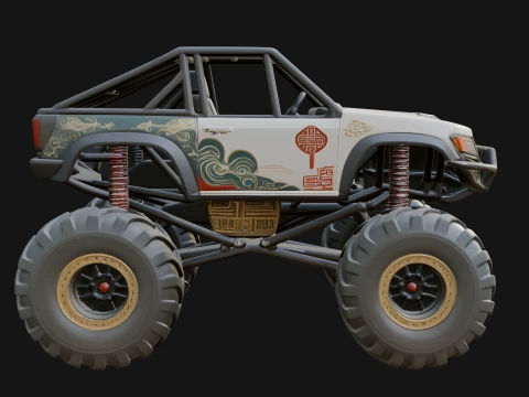 Monster Truck Model Design 2 - 3D Print Model 3D Print Model