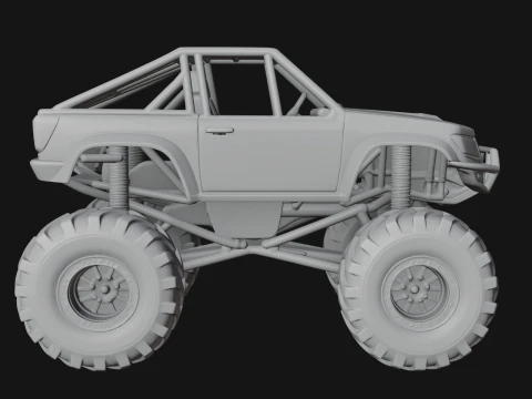 Monster Truck Model Design 2 - 3D Print Model 3D Print Model