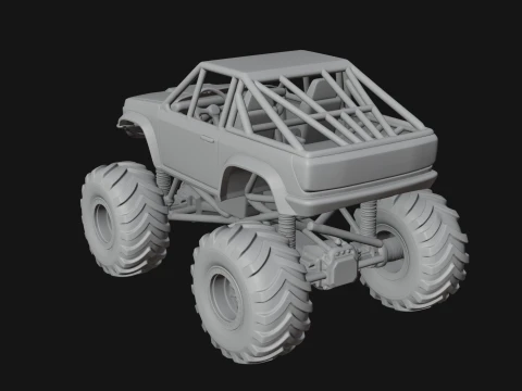 Monster Truck Model Design 2 - 3D Print Model 3D Print Model