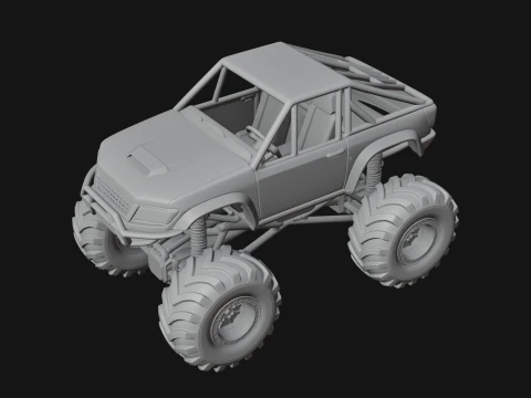 Monster Truck Model Design 2 - 3D Print Model 3D Print Model