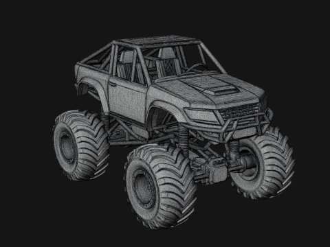 Monster Truck Model Design 2 - 3D Print Model 3D Print Model