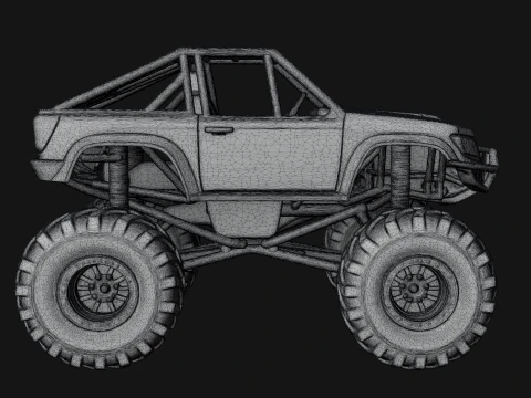 Monster Truck Model Design 2 - 3D Print Model 3D Print Model