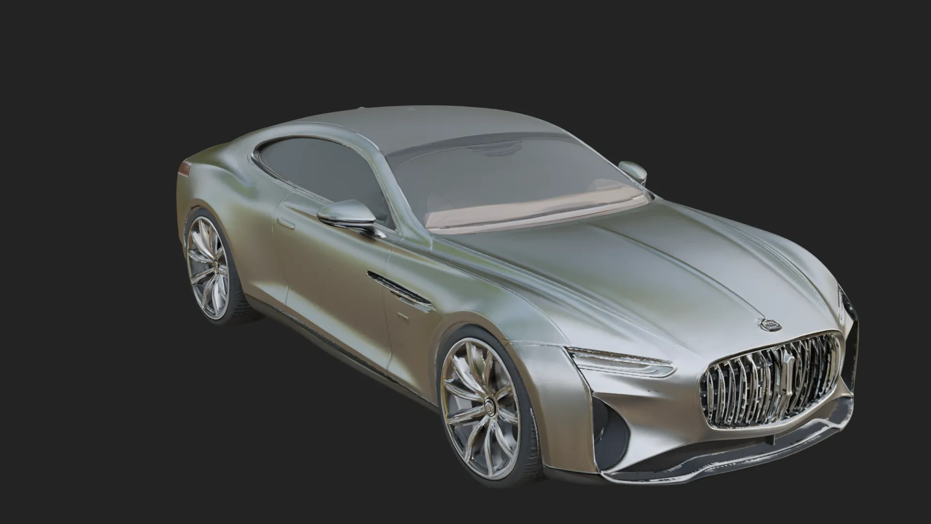 Luxury Coupe Car Model Design 1 - 3D Print Model 3D Print Model .c4d .max .obj .3ds .fbx .stl .blend 