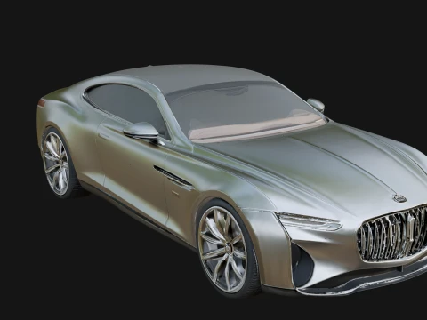 Luxury Coupe Car Model Design 1 - 3D Print Model 3D Print Model