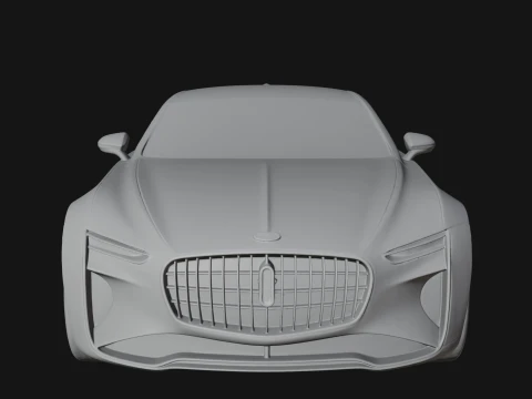 Luxury Coupe Car Model Design 1 - 3D Print Model 3D Print Model