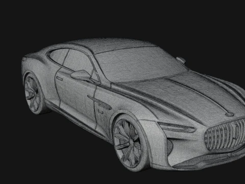 Luxury Coupe Car Model Design 1 - 3D Print Model 3D Print Model