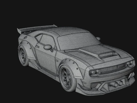 Racing Sports Car Model Design 2 - 3D Print Model 3D Print Model