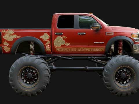 Monster Truck Model Design 3 - 3D Print Model 3D Print Model