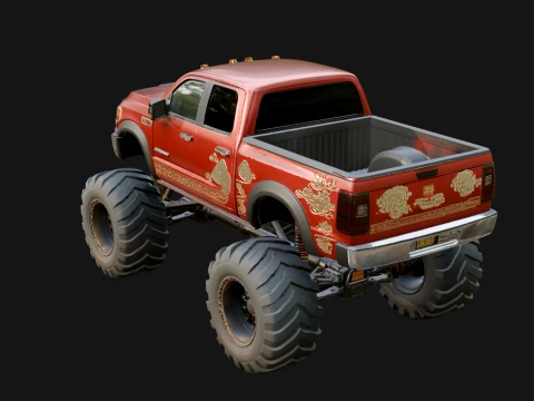 Monster Truck Model Design 3 - 3D Print Model 3D Print Model