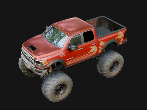 Monster Truck Model Design 3 - 3D Print Model 3D Print Model