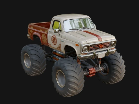 Monster Truck Model Design 4 - 3D Print Model 3D Print Model
