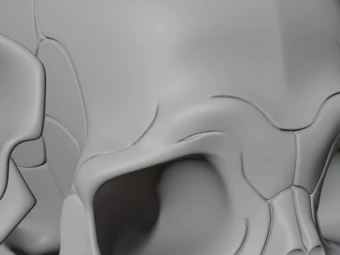 Rose Skull Relief Plaque Design 2 - 3D Print Model 3D Print Model