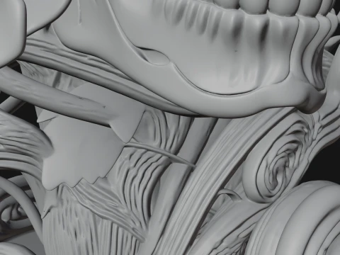 Rose Skull Relief Plaque Design 2 - 3D Print Model 3D Print Model