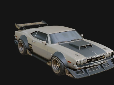 Classic Muscle Car Model Design 3 - 3D Print Model 3Dプリントモデル