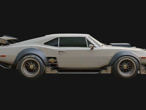 Classic Muscle Car Model Design 3 - 3D Print Model 3D Print Model