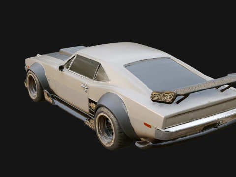 Classic Muscle Car Model Design 3 - 3D Print Model 3D Print Model