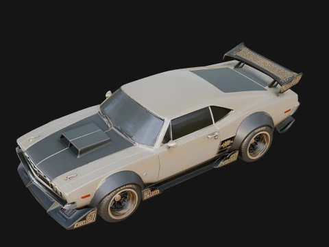 Classic Muscle Car Model Design 3 - 3D Print Model 3D Print Model