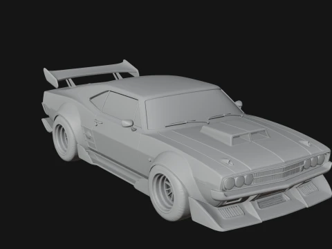 Classic Muscle Car Model Design 3 - 3D Print Model 3D Print Model