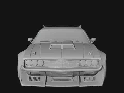 Classic Muscle Car Model Design 3 - 3D Print Model 3D Print Model