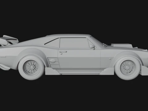 Classic Muscle Car Model Design 3 - 3D Print Model 3D Print Model