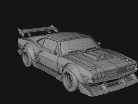 Classic Muscle Car Model Design 3 - 3D Print Model 3D Print Model