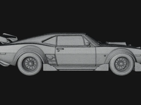 Classic Muscle Car Model Design 3 - 3D Print Model 3D Print Model