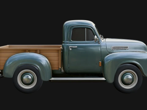 Vintage Pickup Truck Model Design 1 - 3D Print Model 3D Print Model