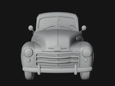 Vintage Pickup Truck Model Design 1 - 3D Print Model 3D Print Model