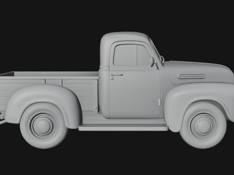 Vintage Pickup Truck Model Design 1 - 3D Print Model 3D Print Model