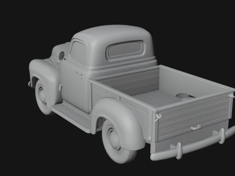 Vintage Pickup Truck Model Design 1 - 3D Print Model 3D Print Model