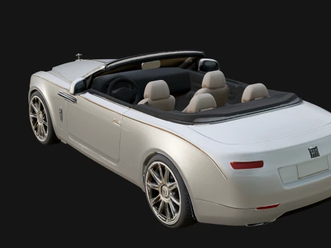 Luxury Convertible Car Model Design 1 - 3D Print Model 3D Print Model