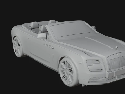 Luxury Convertible Car Model Design 1 - 3D Print Model 3D Print Model