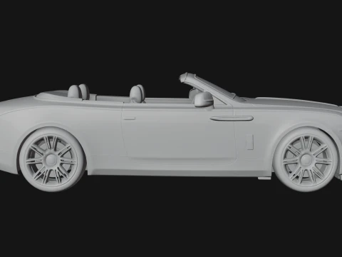 Luxury Convertible Car Model Design 1 - 3D Print Model 3D Print Model