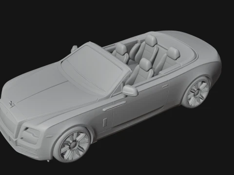 Luxury Convertible Car Model Design 1 - 3D Print Model 3D Print Model