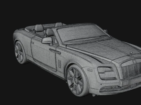 Luxury Convertible Car Model Design 1 - 3D Print Model 3D Print Model