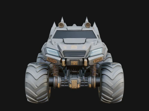 Armored Battle Truck Model Design 1 - 3D Print Model 3D Print Model