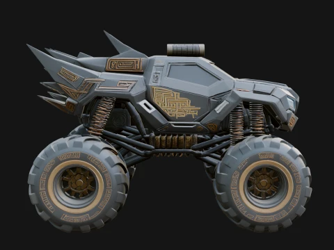 Armored Battle Truck Model Design 1 - 3D Print Model 3D Print Model