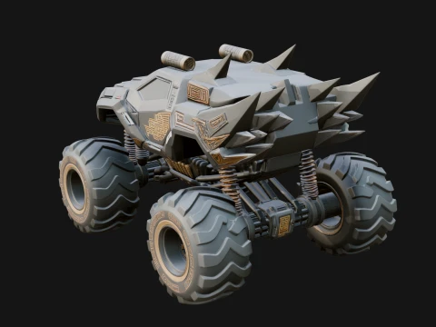 Armored Battle Truck Model Design 1 - 3D Print Model 3D Print Model