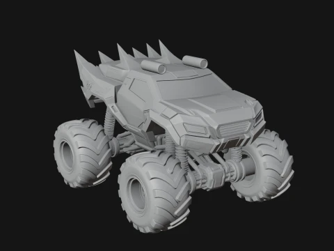 Armored Battle Truck Model Design 1 - 3D Print Model 3D Print Model