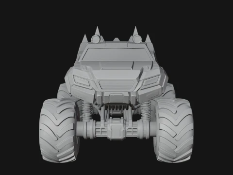Armored Battle Truck Model Design 1 - 3D Print Model 3D Print Model