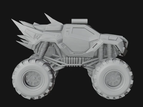 Armored Battle Truck Model Design 1 - 3D Print Model 3D Print Model
