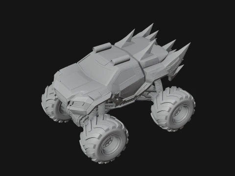 Armored Battle Truck Model Design 1 - 3D Print Model 3D Print Model