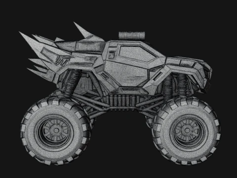 Armored Battle Truck Model Design 1 - 3D Print Model 3D Print Model