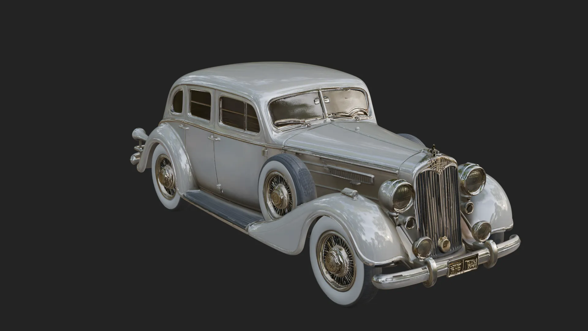 Vintage Sedan Car Model Design 1 - 3D Print Model 3D Print Model .c4d .max .obj .3ds .fbx .stl .blend 