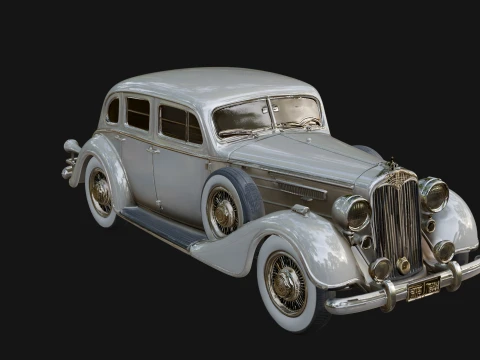 Vintage Sedan Car Model Design 1 - 3D Print Model Modèles 3D en vedette
