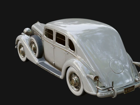 Vintage Sedan Car Model Design 1 - 3D Print Model 3D Print Model